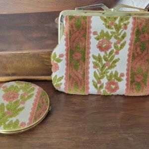 1950's Nieman Marcus Coin Clutch and Double Sided Mirror Stunning!